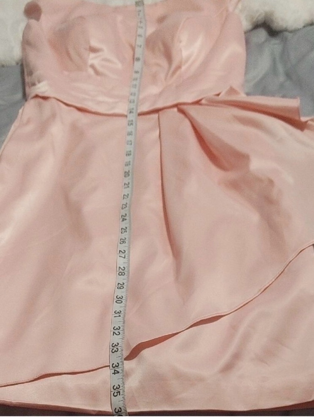 Pink Asymmetrical Ruched Sheath Dress - Picture 6 of 8